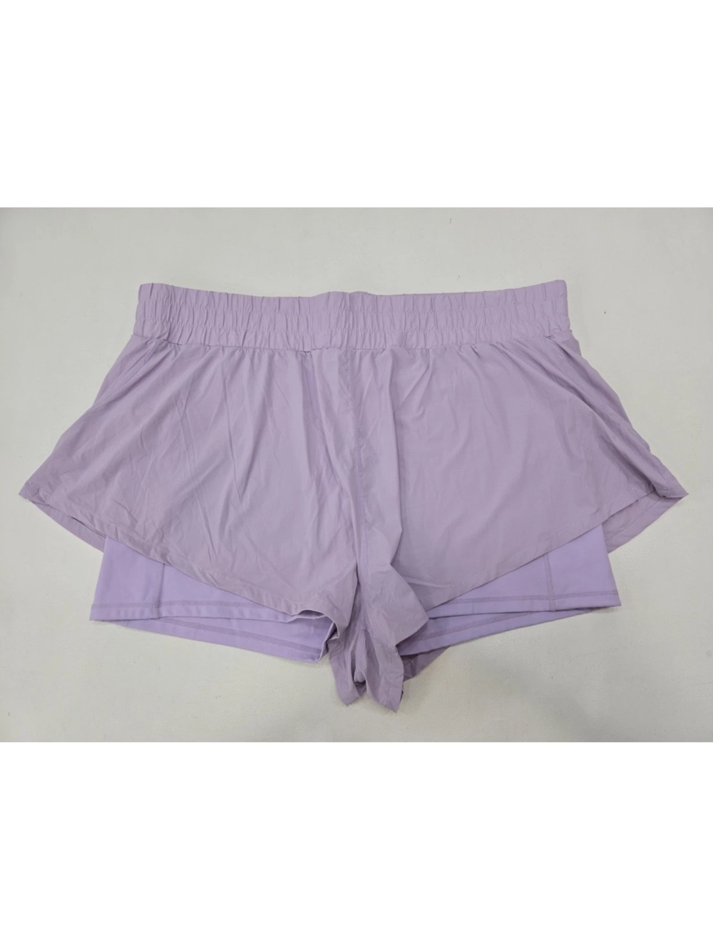 Popflex High Waisted Super Shorts Purple Active Size 2X Womens